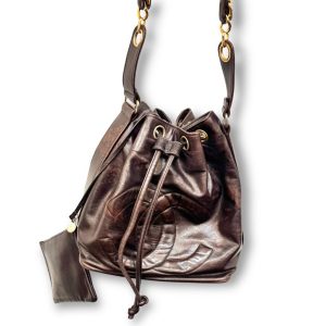 CHANEL  ラムスキン チェーンショルダーバッグ 巾着